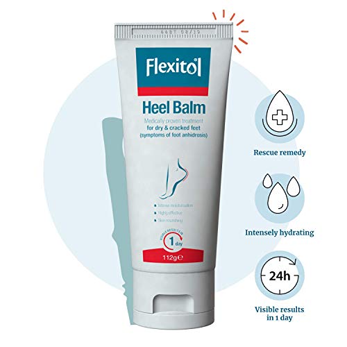 Flexitol Bálsamo de talón para pies secos y agrietados, hidratación intensa, adecuado para diabéticos - 112 g