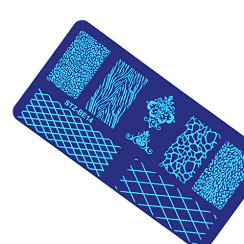 Floridivy Placa de uñas Estampación de la Pluma de la Flor del corazón en Animales Dreamcatcher Acero Plantillas Clavo de la Plantilla del Arte 7