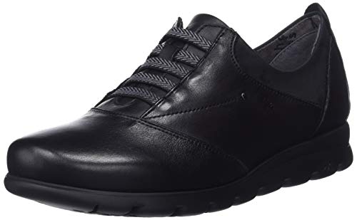 Fluchos Susan, Zapatos de Cordones Derby para Mujer, Negro (Sugar Nobuck Negro Negro), 41 EU