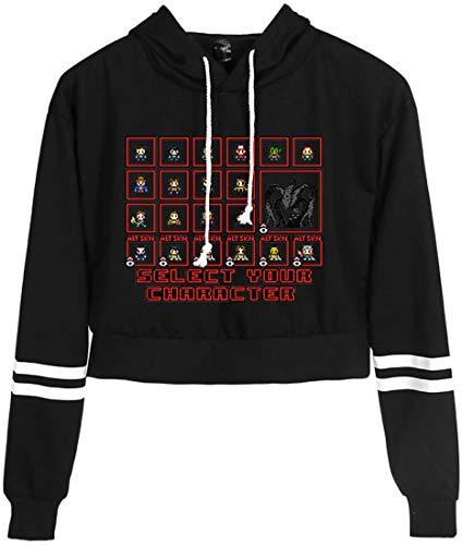 FLYCHEN Niña Sudaderas con Capucha Stranger Things Season 3 Sudadera Casual con Capucha y Top Deportivo Casual Chicas Hoodies (Negro 14448, S)