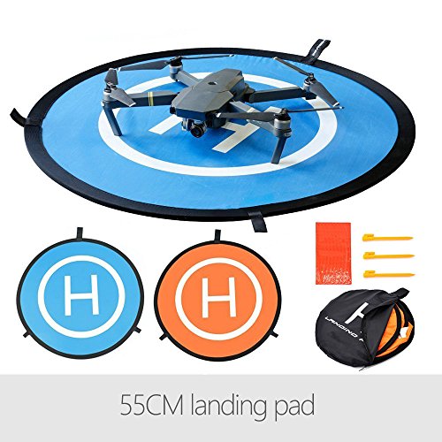 Flycoo 55cm 22in Landing Pad Fast-Fold Pista de Aterrizaje para dji Mavic Air / Mavic Pro / Spark / Platinum / Phantom 34 Drone Helicóptero Plataforma de aterragem