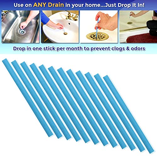 Flying swallow Sani Sticks Palillos para desagüe,Cleaning Sticks, Limpiador de desagües,Mantiene Las tuberías de desagüe limpias y Libres de atascamientos.(72PCS)