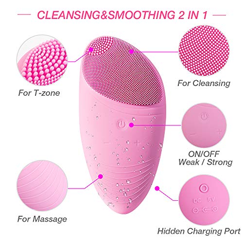 flyorigin Cepillo limpiador facial ultrasónico Limpieza facial personalizada y facial Masaje antienvejecimiento facial masajeador a prueba de agua