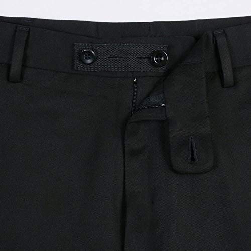 FLZONE Cómodos Extensores de Cintura Ajustables, Botones Elásticos Extensores para Traje Pantalón Falda Pantalones Vaqueros; （5 Paquetes negro）