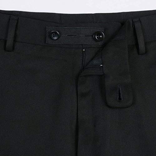 FLZONE Cómodos Extensores de Cintura Ajustables, Botones Elásticos Extensores para Traje Pantalón Falda Pantalones Vaqueros; （5 Paquetes negro）