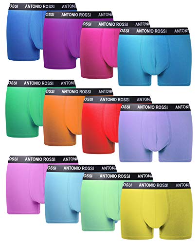 FM London Fitted Boxer, Amarillo (Bright 06), X-Large (Pack de 12) para Hombre