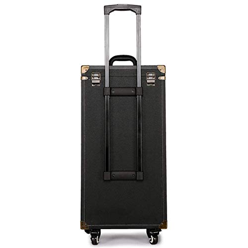 FMEZY Trolley de peluquería Maquillaje con Cierre de balanceCaja de Tren Estética Estuches de Equipaje Estilista de Cabello Cepillo para secador de Pelo con 4 Ruedas