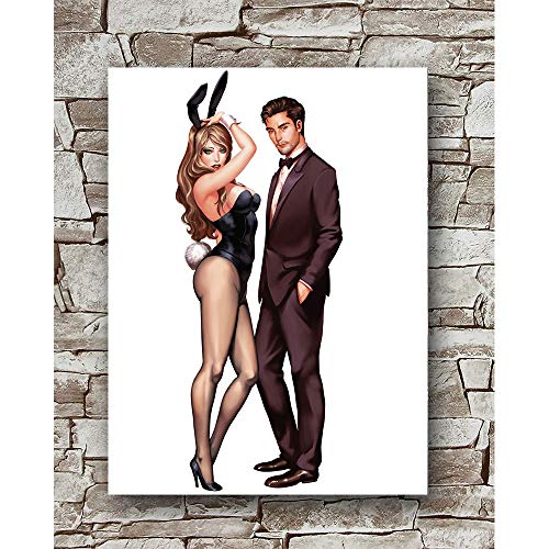 FOCLKEDS Casino ilustraciones de ropa para hombres y mujeres moderno para decoración del hogar, póster abstracto de naturaleza muerta de 45,7 x 61 cm, decoración del hogar, sin marco