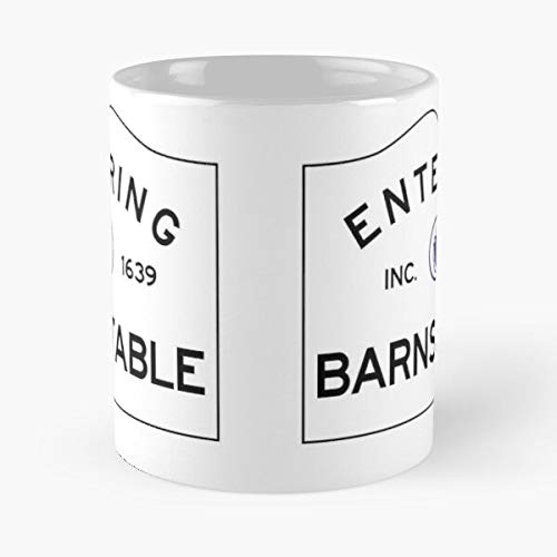 Foliam Road Summer New Town Cod USA Sign England Beach The Cape La Mejor Taza de café de cerámica de mármol Blanco de 11 oz