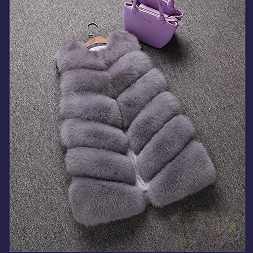 FOLOBE Chaqueta de Abrigo de Piel sintética de Abrigo de Piel de Invierno para Mujer