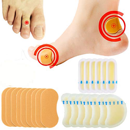 Footsihome - Vendas de yeso para blísteres de gel, protectores de ampollas, cojín hidrocoloide para prevención de ampollas, parche de tratamiento de gel para pies