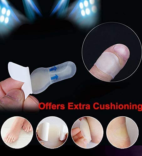 Footsihome - Vendas de yeso para blísteres de gel, protectores de ampollas, cojín hidrocoloide para prevención de ampollas, parche de tratamiento de gel para pies