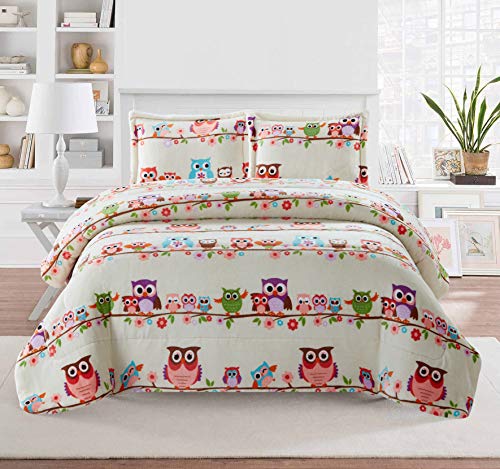 FOREN TEX Manta para Cama y sófa Franela con Sherpa Blanca (L3080 + Bajera, Cama 135) Llevan Fundas de Almohada (50x70) más una Bajera Ajustable Extra Suave Súper Cálida