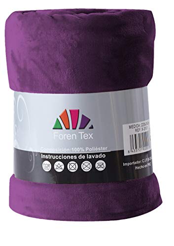 Foren Tex Manta para sofá y Cama de Franela (M-3094) 300GMS Sin Pelusas No Suelta Pelo Tacto Suave y Cálida Varios Tamaños y Colores (150x200cm)