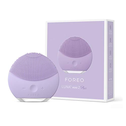 FOREO LUNA mini 2 Plus - Dispositivo de limpieza y masajeador facial compacto para todo tipo de pieles, Lavander