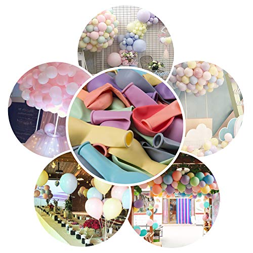 FORMIZON 120 Pcs Globos Pastel, Macaron Látex Globos de Cumpleaños para Decoración Fiesta/Día de San Valentín/Decoraciones/Navidad/Comunión Bodas