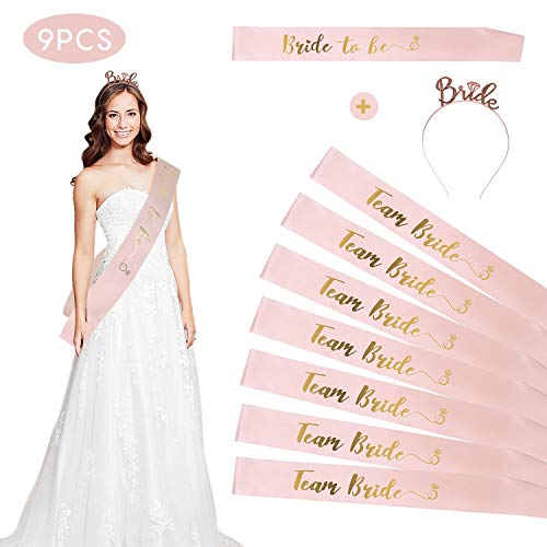 FORMIZON Despedida de Soltera Accesorios Decoración, Bride to Be Faja Banda, Despedida de Soltera Decoracion de Boda Fiesta de Noche, para Despedida de Soltera Hen Decoración del Partido