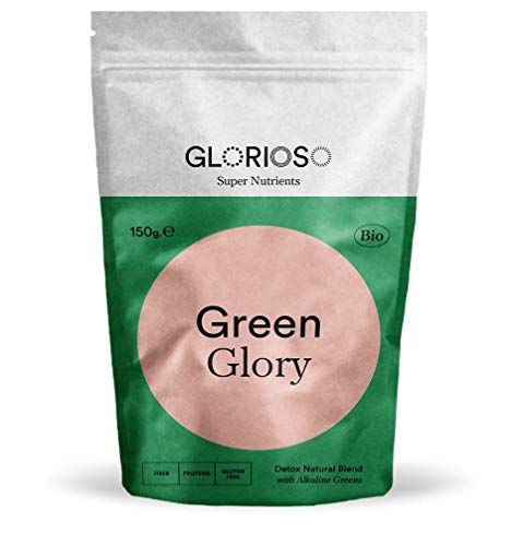 Fórmula Detox -Green Glory - Depurativo - Hígado - Riñones- Composición muy completa : Hierba trigo+Cebada+Chlorella+Cardo Mariano+Inulina Agave+Alfalfa+Aloe Vera+Kale+Regaliz-150g