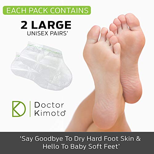 Fórmula Original de la Cáscara del Pie de Dr Kimoto - Tratamiento Casero Increíble para los Pies - 2 Pares - Diga Adiós a Piel Duro y Seco de Pie & Diga Hola a Pies Suaves de Bebé!