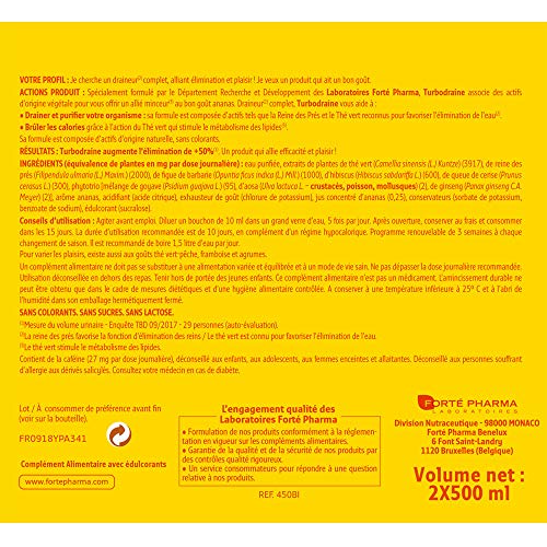 Forté Pharma TurboDraine 2 x 500 ml | Drenador adelgazante