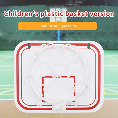 Fossenlea Canasta Baloncesto Infantil Pared - Mini Cesta de Baloncesto Niño, Cancha de Baloncesto Infantil Plástico para Colgar Interiores (El Tablero Mide 20 x 16 cm; diámetro de la Cesta e)