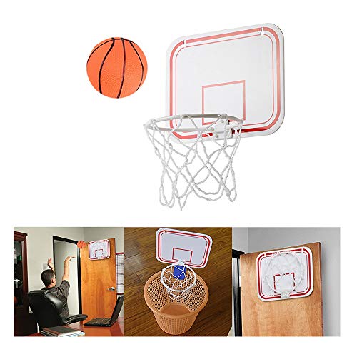Fossenlea Canasta Baloncesto Infantil Pared - Mini Cesta de Baloncesto Niño, Cancha de Baloncesto Infantil Plástico para Colgar Interiores (El Tablero Mide 20 x 16 cm; diámetro de la Cesta e)