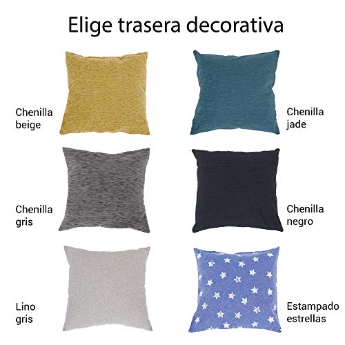 Fotoprix Cojín Personalizado con Foto y Texto | Relleno Incluido | Regalo Original con Fotos | Cojín Decorativo | Varios tamaños y Formas | 45 x 45 cms