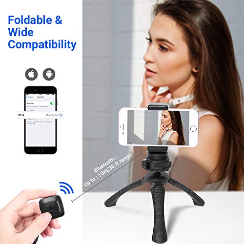 Fotopro Palo Selfie para Gopro, Selfie Stick con Mini Trípode, Monopié con Control Remoto Bluetooth para iPhone, Samsung Galaxy，Huawei，Xiaomi