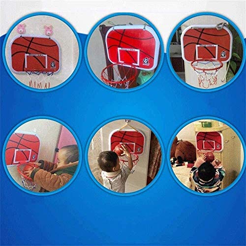 FQCD Los niños del aro de Baloncesto, Junta Neto Cubierta Mini Baloncesto Juguetes Baloncesto aro de Juguete con la Bola y la Bomba Juegos de Deportes ( Size : 34cm )