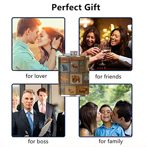 Frasco para licor 8 oz a prueba de fugas de acero inoxidable con bolsillo para petaca, tapa para bebidas discretas de alcohol, whisky, ron y vodka,