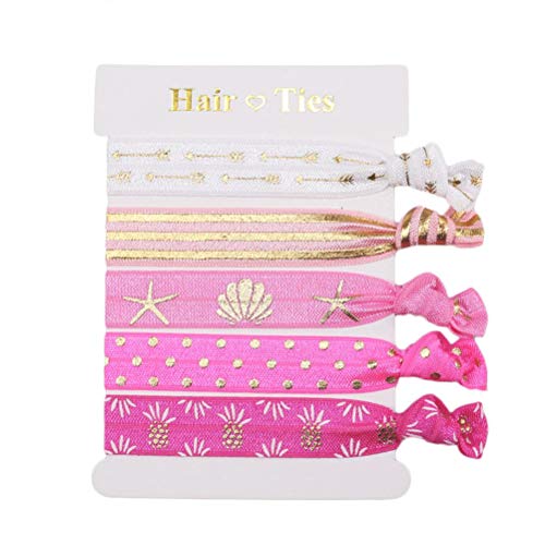 Frcolor 20 Unids Unicornio Anudado Nudo Estiramiento Lazos de pelo Titulares de cola de caballo Cinta elástica Pulsera de pelo Accesorios de peinado para mujeres de niña Decoraciones para el cabello