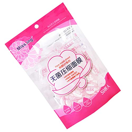 FRCOLOR 50Pcs Cubierta Facial Comprimida Hoja de Cubierta Facial Desechable Hoja de Loción Facial Papel de Belleza Diy Hidratante Suave Mascarilla Nutritiva Hidratante (Color Aleatorio)