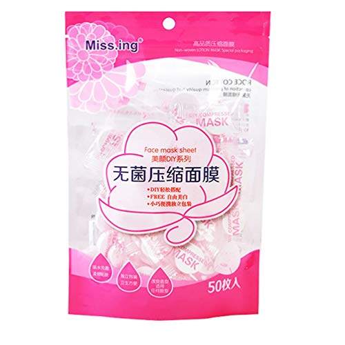 FRCOLOR 50Pcs Cubierta Facial Comprimida Hoja de Cubierta Facial Desechable Hoja de Loción Facial Papel de Belleza Diy Hidratante Suave Mascarilla Nutritiva Hidratante (Color Aleatorio)
