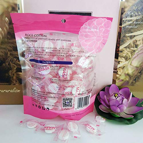 FRCOLOR 50Pcs Cubierta Facial Comprimida Hoja de Cubierta Facial Desechable Hoja de Loción Facial Papel de Belleza Diy Hidratante Suave Mascarilla Nutritiva Hidratante (Color Aleatorio)