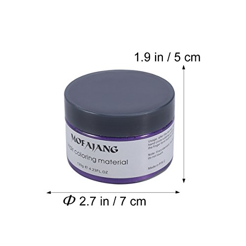 Frcolor Crema Tinte de Pelo Cera de Pelo Profesional para Hombres Mujeres (Púrpura)