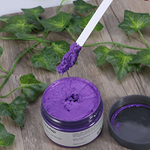 Frcolor Crema Tinte de Pelo Cera de Pelo Profesional para Hombres Mujeres (Púrpura)