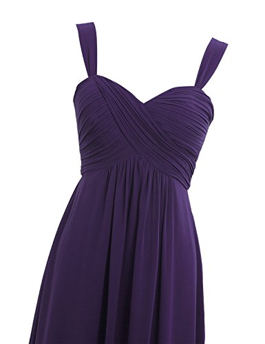 Freebily Vestido Elegante de Boda Fiesta Cóctel para Mujer Dama de Honor Vestido Largo Verano Morado Oscuro 34