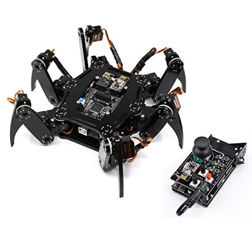 Freenove Hexapod Robot Kit with Remote (Compatible with Arduino IDE Raspberry Pi OS), App Remote Control, Walking Crawling Twisting Spider Servo Stem Project