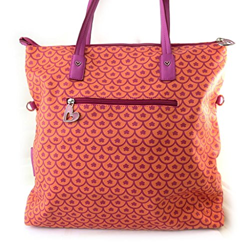 'french touch' bolsa 'Agatha Ruiz De La Prada'rojo anaranjado - escalas de flores.