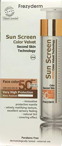 Frezyderm color velvet 50+ sun screen sunscreen second skin technology, 50ml by FrezyDerm