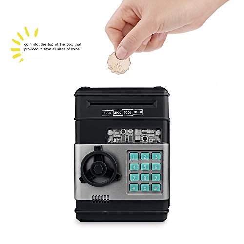 Frontoppy Huchas con Contador, Hucha Dinero Bancos,uchas Dinero Originale, sElectrónica Digital Mini ATM Ahorro de Bancos, Cajas de Ahorro de la Moneda, Juguetes de los Regalos para Niños con Sonido