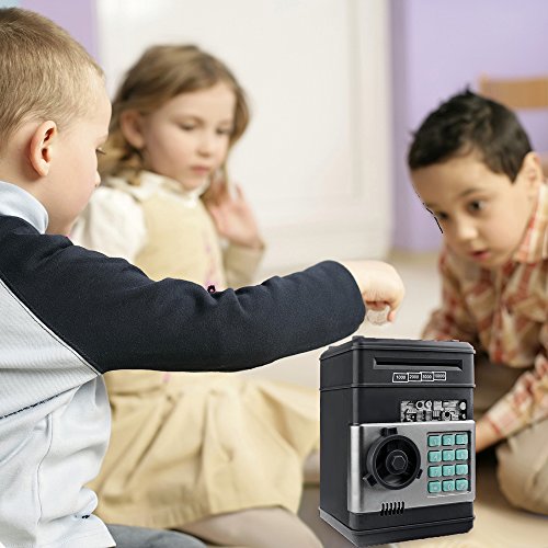 Frontoppy Huchas con Contador, Hucha Dinero Bancos,uchas Dinero Originale, sElectrónica Digital Mini ATM Ahorro de Bancos, Cajas de Ahorro de la Moneda, Juguetes de los Regalos para Niños con Sonido