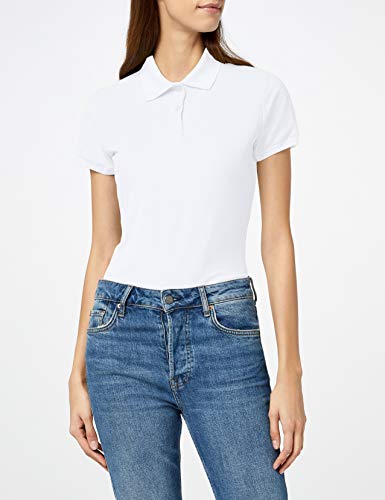 Fruit of the Loom 65/35 Lady fit, Polo Mujer, Blanco (White), XL (Talla fabricante: XL)