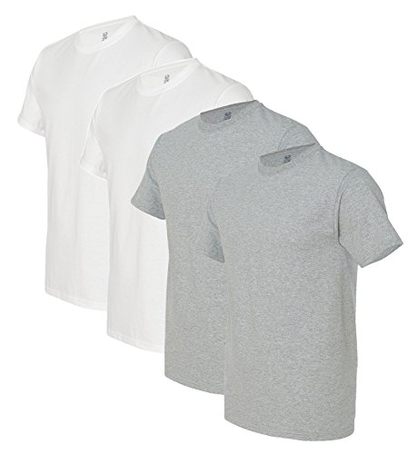 Fruit of the Loom para hombre, 5 onzas Camiseta deportiva de algodón 100%, alta definición, color blanco (2 unidades) -  Multi -  XXX-Large
