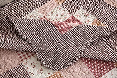 funda antideslizante protege,Cubierta para sofá ,Fundas de sofá de estilo rústico para sala de estar,funda de sofá universal de 2/3/4 plazas,protector de sofá acolchado de algodón-Frijol rojo_El 110