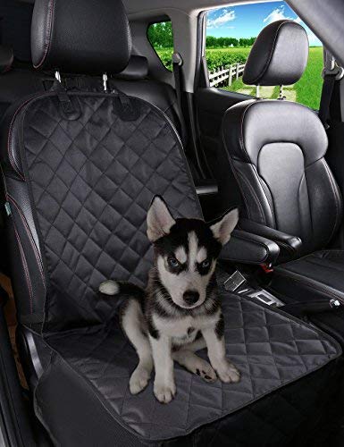 funda de asiento vehicular adaptable al animal mascota, la funda de asiento anti-desgaste Alfheim adaptable al animal mascota, montada en los asientos de fila delantera vehicular, está equipada con la ancla de fijación, la funda de asiento con fondo de ca