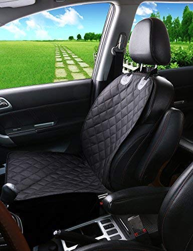 funda de asiento vehicular adaptable al animal mascota, la funda de asiento anti-desgaste Alfheim adaptable al animal mascota, montada en los asientos de fila delantera vehicular, está equipada con la ancla de fijación, la funda de asiento con fondo de ca