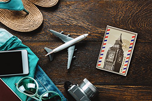 Funda para Pasaporte, Billetera, diseño Divertido - I Love Traveling - Regalo de Viaje (N-95)