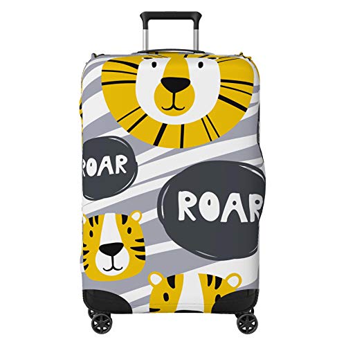 Funda protectora para maleta con diseño de león (maleta no incluida).
