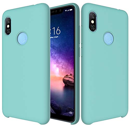 Funda Xiaomi Mi A2 Funda Líquido Silicona Suave Flexible Antigolpes Caso Xiaomi Mi 6X Funda Silicona Cubierta Gel TPU Tapa Shock-Absorción Premium Protector Case Cover Verde